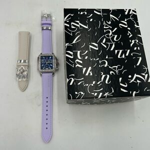 Women’s Michelle deco stainless steel diamond watch extra band